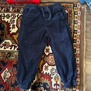 Janie and Jack Navy Blue Kids Corduroy joggers 2T